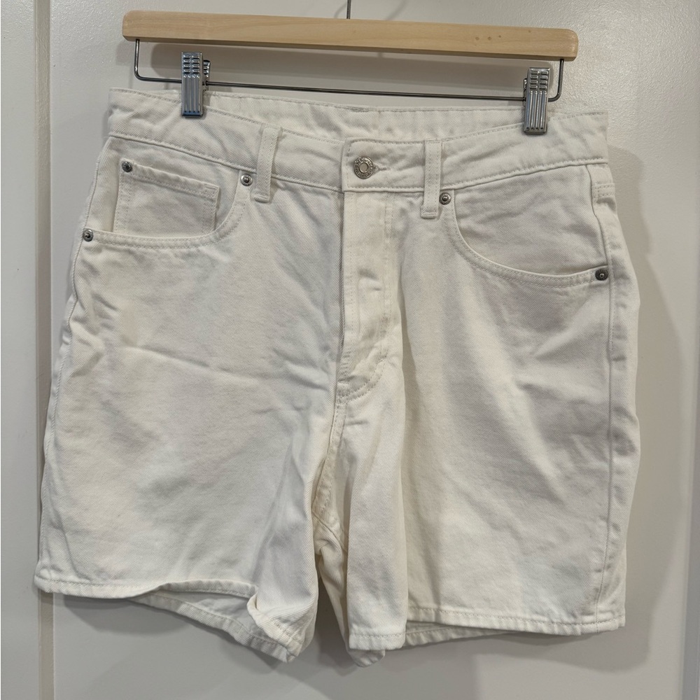 White Jean Shorts